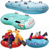 47/62/95'' Inflatable Snow Tube Winter Fun Toy Sled Outdoor Sledding with Handle