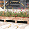 Large Metal Wedding Arch Frame Moongate Gold Round Flowers Balloon Circle Base