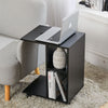Mobile Sofa Side Table Wooden Laptop Desk Small Coffee Table Storage Shelves