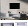 Wooden Wall Mounted Floating TV Unit Cabinet Stand With Storage TV Entertainment