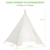 Lace Teepee Tent Sheer Lace Tipi Canopy Colorful Light Strings Indoor Outdoor