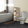 4 Tier Book Shelf Unit Bamboo Bookcase Bathroom Kitchen Storage Rack Display