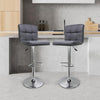 2PCS bar stool 360 degrees swivel comfortable with PU leather soft upholstery