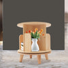 360 Rotating Bookshelf Wooden Book Storage Rack Shelves 1 layers Bookcase 46cm D