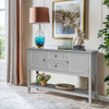 Modern Console Table Narrow Entryway Table Side Table w/ 2 Drawers Living Room