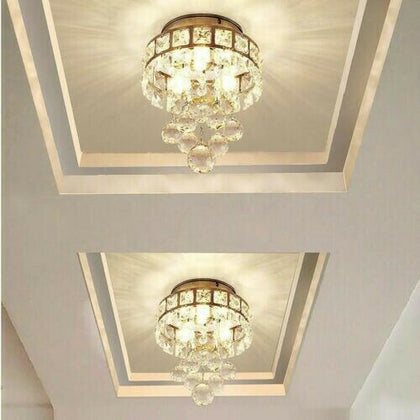 Chandelier Style Modern Ceiling Light Shade Droplet Pendant Acrylic Crystal Bead