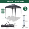 Gazebo Marquee Party Tent Sides Waterproof Garden Patio Outdoor Canopy 2x2m Grey