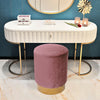 Round Velvet Padded Dressing Table Stool Vanity Makeup Chair Stool Footstool NEW