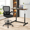 Height Adjustable Laptop Table Mobile Sit Stand Converter Lifting Desk W/ Wheels