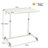 Mobile Standing Desk Height Adjustable Computer Desk w/Rolling Casters & Crank