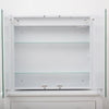 Bathroom Storage Mirror Cabinet Shelf White LED Wall Mirror with Demister Pad UK