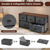 5-Drawer Dresser Storage Cabinet 2-Tier Fabric Chest of Drawers Removable Basket