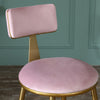 2x Velvet Bar Stools Bar Chairs Breakfast Dining Stools Office Bar Cafe Pink BN