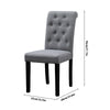 1/2/4/6 Dining Chairs Armchair High Back Linen/Velvet Upholstered Wood Legs Home