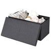 Folding Storage Ottoman w/Lift Top Bed End Bench w/80L Large Storage Space