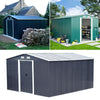 12 x 10ft Heavy Duty Metal Garden Shed Apex Roof Outdoor Tool Storage Box House
