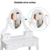 Dressing Table With Drawers Mirror Stool Set Makeup Desk Vanity Table Bedroom
