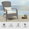 Garden Rattan Wicker Chair High Back Armchair w/Cushions Patio Furniture Grey
