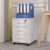 White Mobile 3 Drawers Filing Pedestal Cabinets File Chest Storage Wooden Office