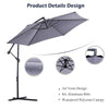 Garden Sun Parasol Umbrella Outdoor Adjustable Round Top Beach Sun Shade 3M Grey