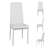 120cm Glass Dining Table 4 Chairs Faux Leather Kitchen Home Furniture Restaurant