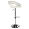 2 Swivel PU Bar Stools Chair Eclipse Leather Chrome Kitchen Gas Lift White