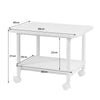 Mobile Under-Desk Printer Stand 2-Tier Printer Cart Office Home Coffee Table