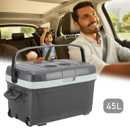 Electric Cooler Warmer Box Camping Beach Freezer Travel Car Mini Fridge 45 Litre