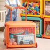 Folding Toys Storage Box on Wheels Lid Container Large Kids Children Play Box UK