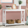Console Table Side End Table Shelf Storage Bedroom Desk Hallway Furniture White