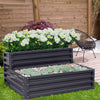 Galvanized Steel Raised Garden Bed Metal Patio Backyard Flower Vegetable Planter