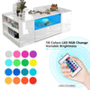 High Gloss LED Coffee Table With Storage 2 Drawers Wooden Living Room Furniture