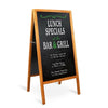 Wooden Folding A-Frame Chalkboard Pavement Sandwich Sign for Cafe Teaching Xmas