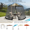 Adjustable Umbrella Mosquito Netting Patio Mesh Screen 2 Double-Zippere