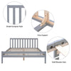 Wooden Bed frame Single Double Bed with Storage Drawers Kids Adults White Grey