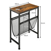 Industrial Sofa Side Table Coffee Snack Table Laptop Desk with Magazine Holder