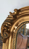 Large Antique Gold Gilt French Arch Over mantle Hall Wall Leaner Mirror 5ft