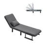 Folding Sofa Bed 3in1 Convertible Recliner Chair Linen Upholstered Seat w/Pillow