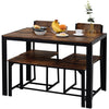 Dining Table and 2 / 4 Chairs Bench Set 4 / 6 Seater Home Kitchen Room Furniture