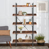 Floor Standing 5 Layers Shelf Wooden Rack Bookshelf Racking Shelving with Edge