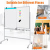 Rolling Magnetic Double Sided Whiteboard Height Adjustable Mobile White Board