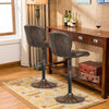 2PCS Swivel Bar Stool PU Leather Pub Cafe Chair Height Adjustable Kitchen Chair