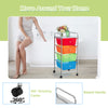 4-Drawer Mobile Storage Trolley Cart w/4 Removable Plastic Drawer Large Capacity