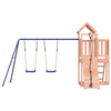 Playhouse with Climbing Wall Swings Solid Wood R6I3