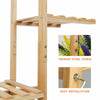 Multi-tier Vertically Bamboo Plant Stand Garden Corner Flower Shelf Rack Unit