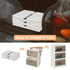 3-tier Stackable Shoe Storage Box Rolling Foldable Shoe Organizer Storage Bin