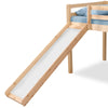 Kids Bunk Beds Mid Sleeper Slide & Ladder Pine Wood 3FT Single Cabin Bed Frame