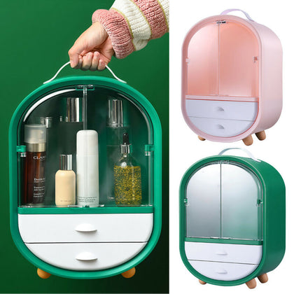 Cosmetic Make-Up Storage Display Case Portable Skin Care Organizer With Drawer