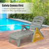 Folding Chaise Lounge Chair Adjustable Patio Reclining Chair Outdoor Sun Lounger