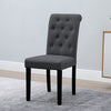 1/2/4/6 Dining Chairs Armchair High Back Linen/Velvet Upholstered Wood Legs Home